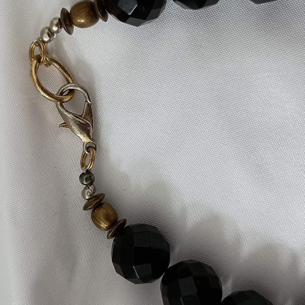 Turquoise, Brass and Black Stone - Picture 4 of 4